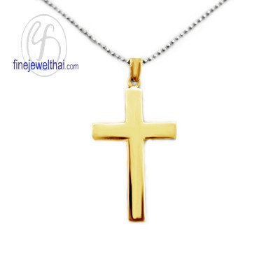  จี้ไม้กางเขน จี้ทองสีชมพู จี้พิ้งค์โกลด์  พิ้งค์โกลด์แท้  P1090PG